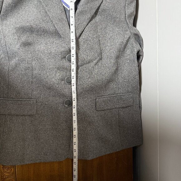 NWT Le Suit Pant Suit Grey Stone Wide Pants 3 Button Blazer Sz 18 - Picture 9 of 14